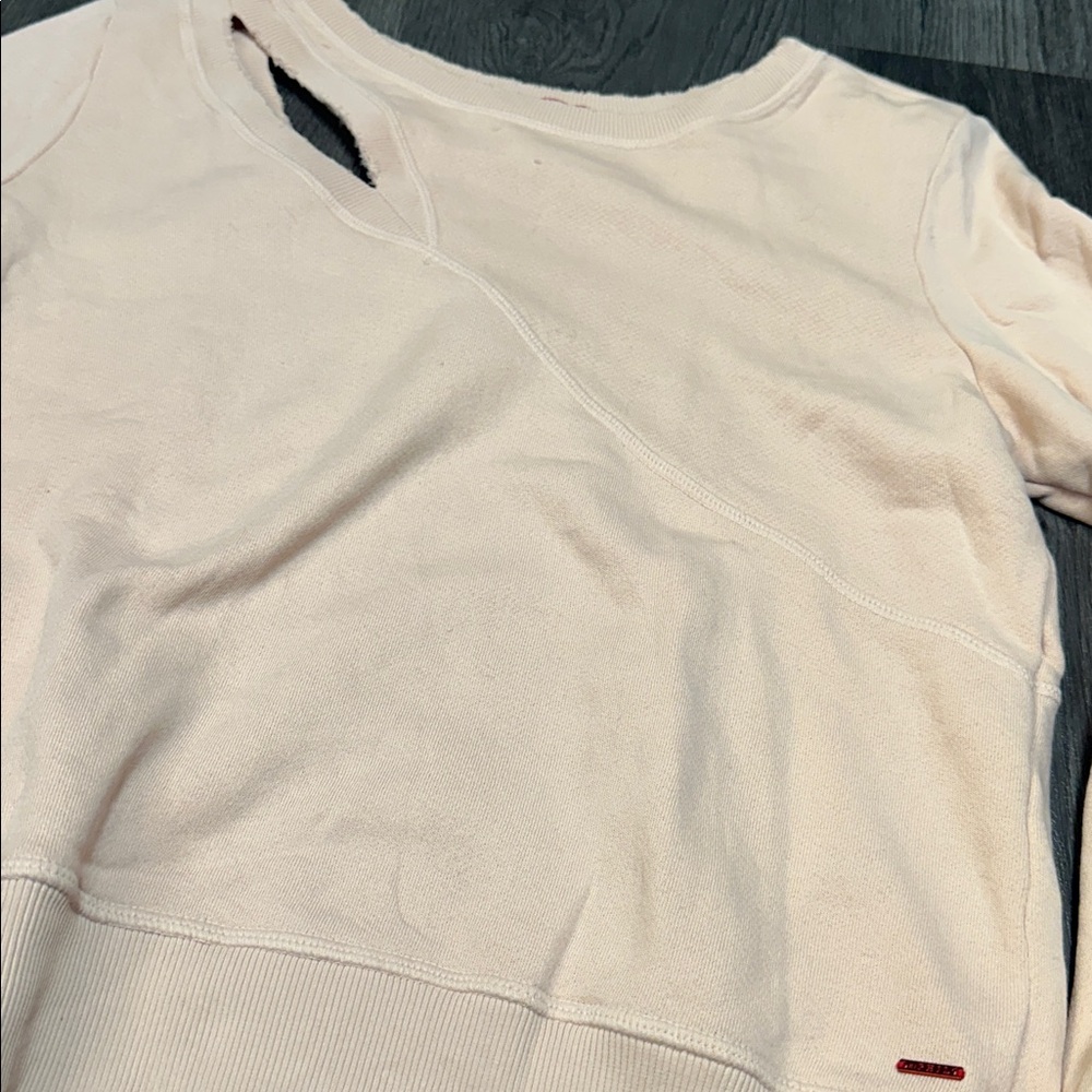 n:PHILANTHROPY Blush Pink Distressed Sweatshirt - Picture 4 of 6
